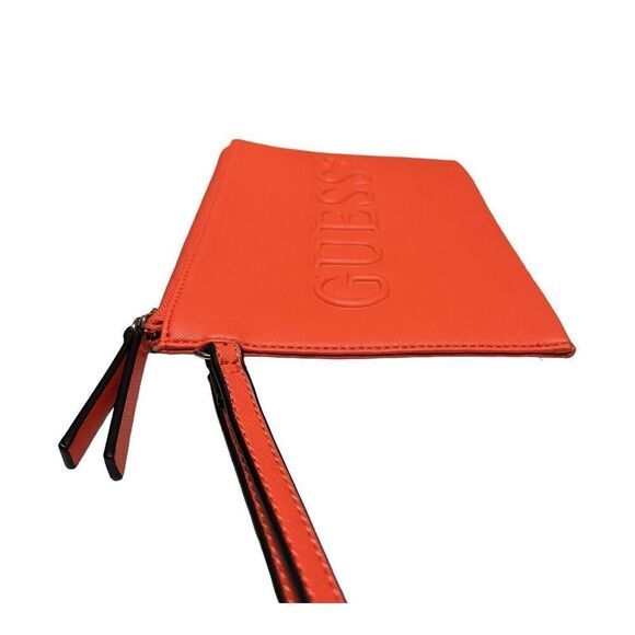 Guess‎ Handbag Women’s Orange Wristlet Spellout Rectangle Wallet Luxury Pumpkin - Picture 7 of 10